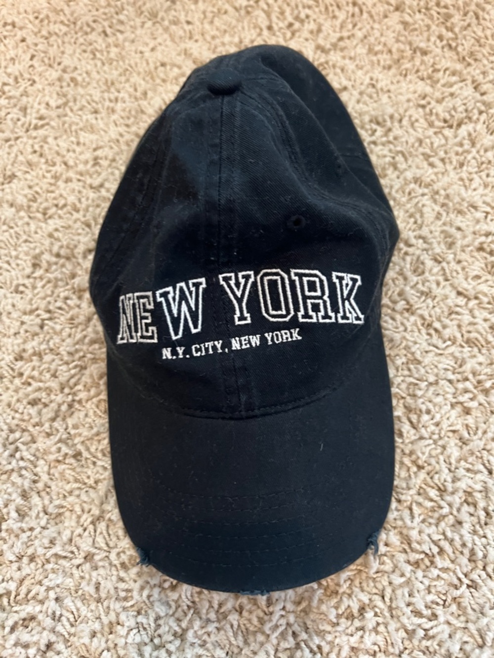Black 'NEW York ' Embroidered Baseball Cap
